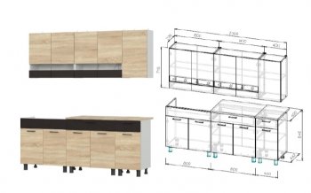 Кухонный гарнитур КГ-2 2000 мм (СВ) в Советском - sovetskij.mebel-e96.ru