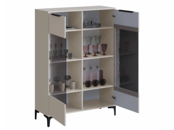 Шкаф со стеклом Кимберли кашемир (Handis) в Советском - sovetskij.mebel-e96.ru