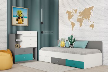 Кровать Клео арт. 010 океан (Диал) в Советском - sovetskij.mebel-e96.ru