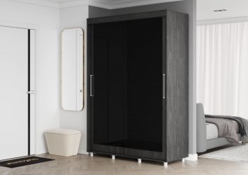 Шкаф-купе 1500 мм Комфорт BLACK EDITION (Стиль) в Советском - sovetskij.mebel-e96.ru