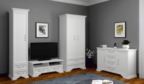 Комод 4ящ.+2дв. ГРАЦИЯ (лак) Белый (БМ) в Советском - sovetskij.mebel-e96.ru