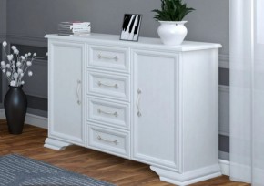 Комод 4ящ.+2дв. ГРАЦИЯ (лак) Белый (БМ) в Советском - sovetskij.mebel-e96.ru