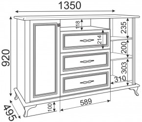 Комод М03 Скарлетт (Риннер) в Советском - sovetskij.mebel-e96.ru