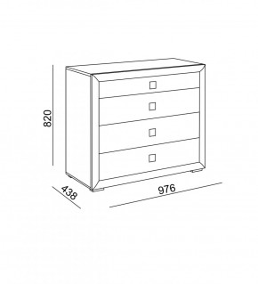 Комод малый Глэдис (модуль 26) в Советском - sovetskij.mebel-e96.ru