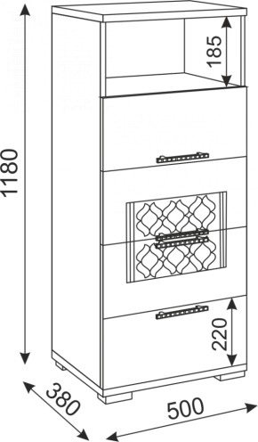 Комод малый Тиффани М10 (Риннер) в Советском - sovetskij.mebel-e96.ru