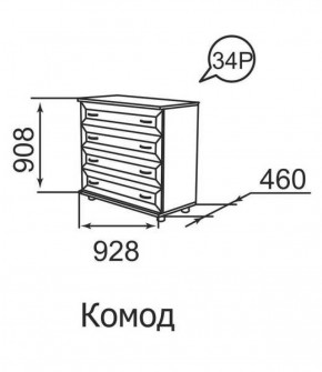 Комод Ника-Люкс 34 в Советском - sovetskij.mebel-e96.ru