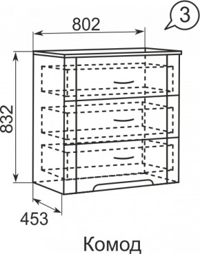 Комод Виктория 3  в Советском - sovetskij.mebel-e96.ru