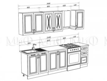 Кухонный гарнитур Констанция 2000 мм Сандал (Миф) в Советском - sovetskij.mebel-e96.ru