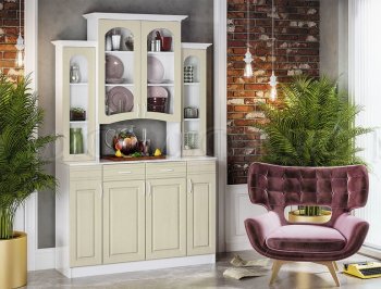 Буфет Констанция 4-х створчатый Фисташковый (Миф) в Советском - sovetskij.mebel-e96.ru