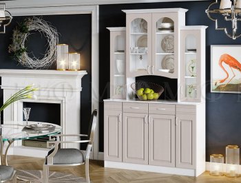 Буфет Констанция 4-х створчатый Мускат (Миф) в Советском - sovetskij.mebel-e96.ru