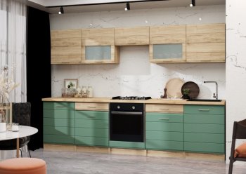 Кухонный гарнитур 3000 мм Кремона фисташка (Росток) в Советском - sovetskij.mebel-e96.ru