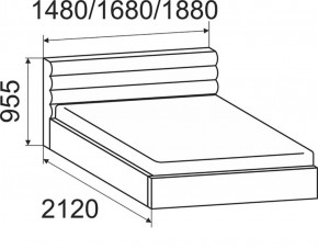 Кровать Альба с подъемным механизмом 1600*2000 в Советском - sovetskij.mebel-e96.ru