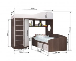 Кровать-чердак Кадет 2 с металлической лестницей в Советском - sovetskij.mebel-e96.ru