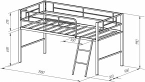 Кровать-чердак Севилья-Мини в Советском - sovetskij.mebel-e96.ru