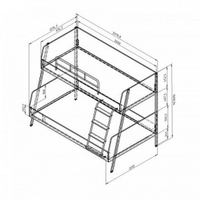 Кровать двухъярусная Дельта Лофт-20.02.04 Белый в Советском - sovetskij.mebel-e96.ru