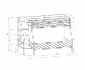 Кровать двухъярусная Толедо-1 Черный/Венге в Советском - sovetskij.mebel-e96.ru