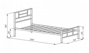 Кровать металлическая Кадис Белый в Советском - sovetskij.mebel-e96.ru