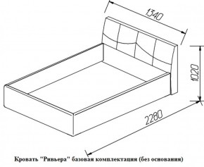 Кровать Ривьера (Белый) (МЛК) в Советском - sovetskij.mebel-e96.ru