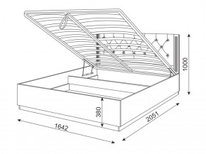 Кровать с подъемным механизмом М25 Тиффани в Советском - sovetskij.mebel-e96.ru