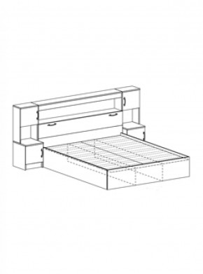 Кровать с прикроватным блоком КР 552 (МС Бася) в Советском - sovetskij.mebel-e96.ru | фото