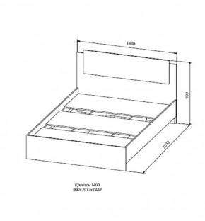 Кровать Софи СКР1400.1 (ДСВ) в Советском - sovetskij.mebel-e96.ru