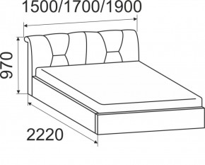 Кровать Соната с подъемным механизмом 1400*2000 в Советском - sovetskij.mebel-e96.ru