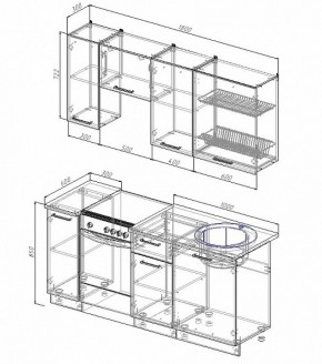 Кухонный гарнитур Жемчуг 1800 в Советском - sovetskij.mebel-e96.ru