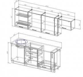 Кухонный гарнитур Лада 2550 в Советском - sovetskij.mebel-e96.ru