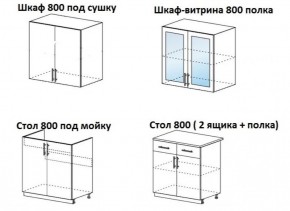 Кухонный гарнитур Лиза-1 (1600) МиФ в Советском - sovetskij.mebel-e96.ru