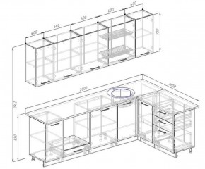 Кухонный гарнитур угловой Антрацит 2600х1600 в Советском - sovetskij.mebel-e96.ru