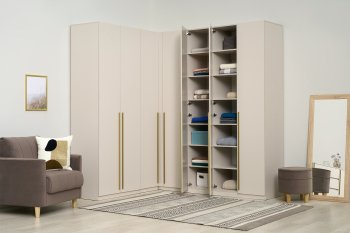 Гардеробная/шкаф 2200*1706 мм Ларго №3 Кашемир (Миф) в Советском - sovetskij.mebel-e96.ru