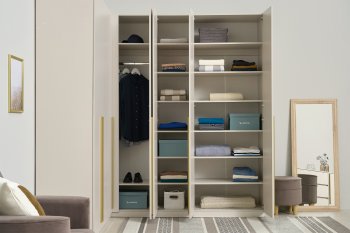 Гардеробная/шкаф 2200*1706 мм Ларго №3 Кашемир (Миф) в Советском - sovetskij.mebel-e96.ru