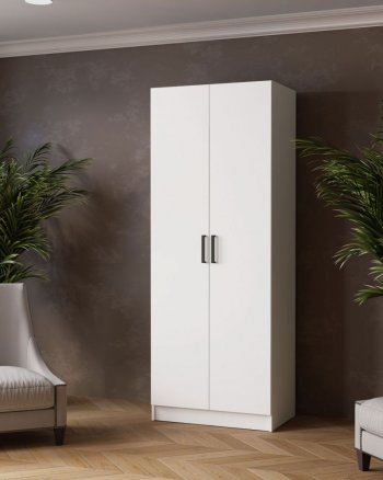 Шкаф 800 мм Ларс без зеркал белый (Микон) в Советском - sovetskij.mebel-e96.ru