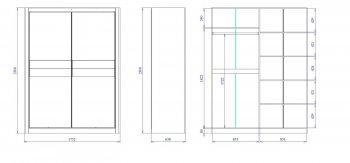 Шкаф-купе 1750 мм 2-х дверный Лацио (СБК) в Советском - sovetskij.mebel-e96.ru