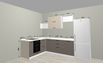 Угловой кухонный гарнитур Санвут 1516х2100 мм в Советском - sovetskij.mebel-e96.ru
