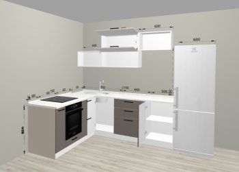 Угловой кухонный гарнитур Санвут 1516х2100 мм в Советском - sovetskij.mebel-e96.ru