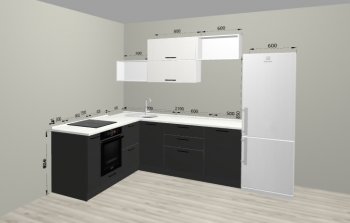 Угловой кухонный гарнитур Санвут 1516х2100 мм в Советском - sovetskij.mebel-e96.ru