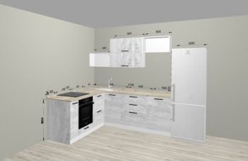 Угловой кухонный гарнитур Санвут 1516х2100 мм в Советском - sovetskij.mebel-e96.ru