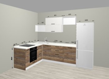 Угловой кухонный гарнитур Санвут 1516х2100 мм в Советском - sovetskij.mebel-e96.ru