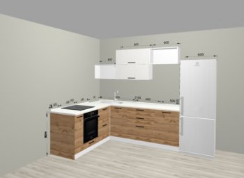 Угловой кухонный гарнитур Санвут 1516х2100 мм в Советском - sovetskij.mebel-e96.ru
