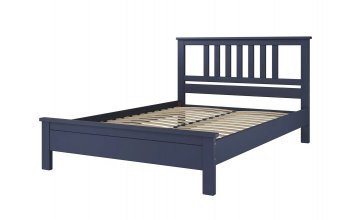 Кровать из массива Лаура темный лазурный (БМ) в Советском - sovetskij.mebel-e96.ru