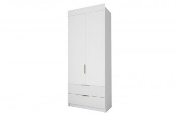 Шкаф Лавис ШД 900.1, белый софт (ДСВ) в Советском - sovetskij.mebel-e96.ru