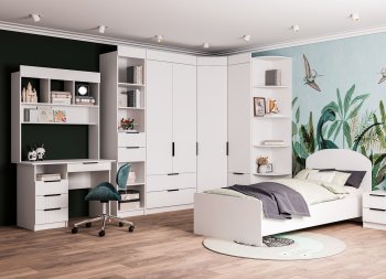 Набор детской мебели Лавис модульный белый софт (ДСВ) в Советском - sovetskij.mebel-e96.ru