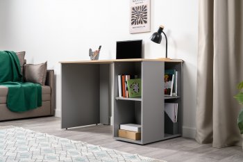 Стол письменный Лайт 12.163. серый (Моби) в Советском - sovetskij.mebel-e96.ru
