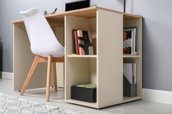 Стол письменный Лайт 12.163. сатин (Моби) в Советском - sovetskij.mebel-e96.ru