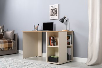 Стол письменный Лайт 12.163. сатин (Моби) в Советском - sovetskij.mebel-e96.ru