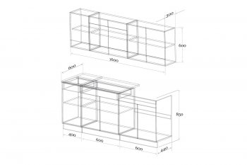 Кухонный гарнитур Лайт 1600 мм (Зарон) в Советском - sovetskij.mebel-e96.ru