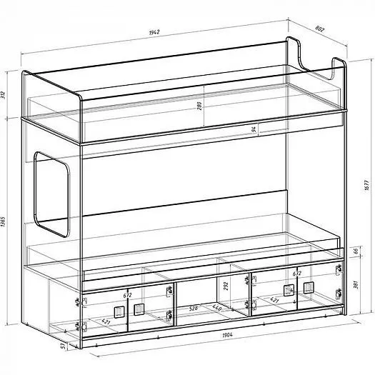 Двухъярусная кровать Легенда D605.3 (190*75) в Советском - sovetskij.mebel-e96.ru