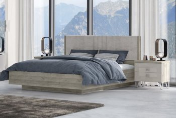 Кровать 1600 мм Лежер КР-311-16-16 дуб серый/велюр Missoni 18 (Сантан) в Советском - sovetskij.mebel-e96.ru