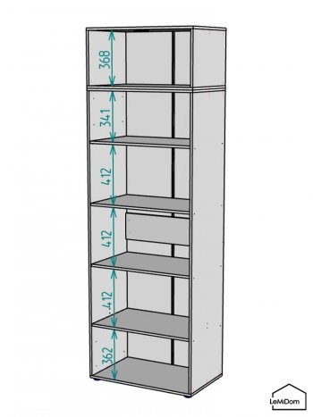 Шкаф с антресолью 800 мм Linnea MHR-2A-2 2450х800х510 (ДВ-М 11.1.25) в Советском - sovetskij.mebel-e96.ru